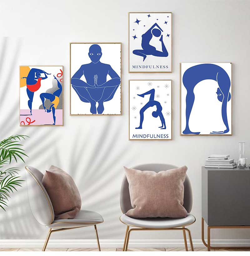 Home Gym Minimalist - Home Esercizio Palestra Yoga Posa Poster