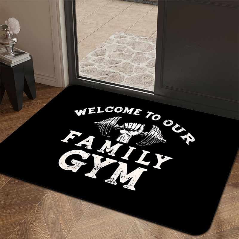 Home Gym Interior Design - Tappetino decorativo per l'ingresso con slogan