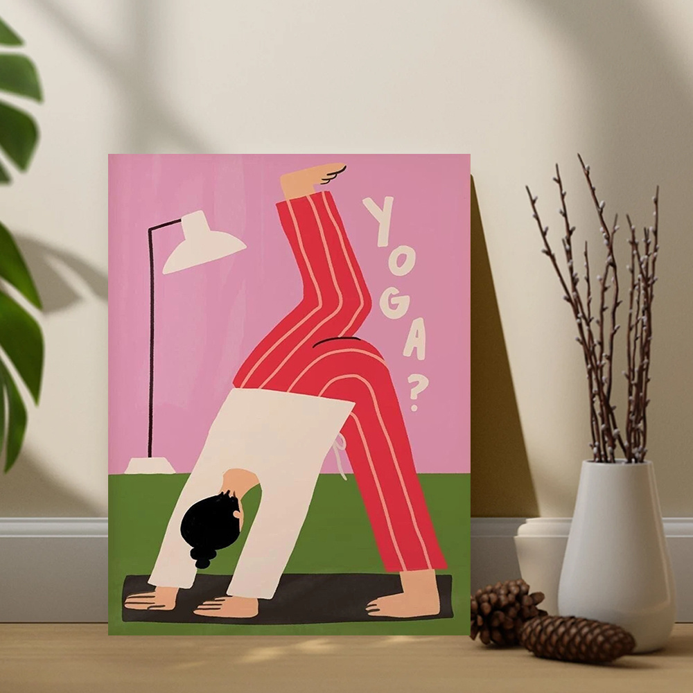 Stampa su tela Yoga Downward D - Home Gym Minimalist recensione e prezzo