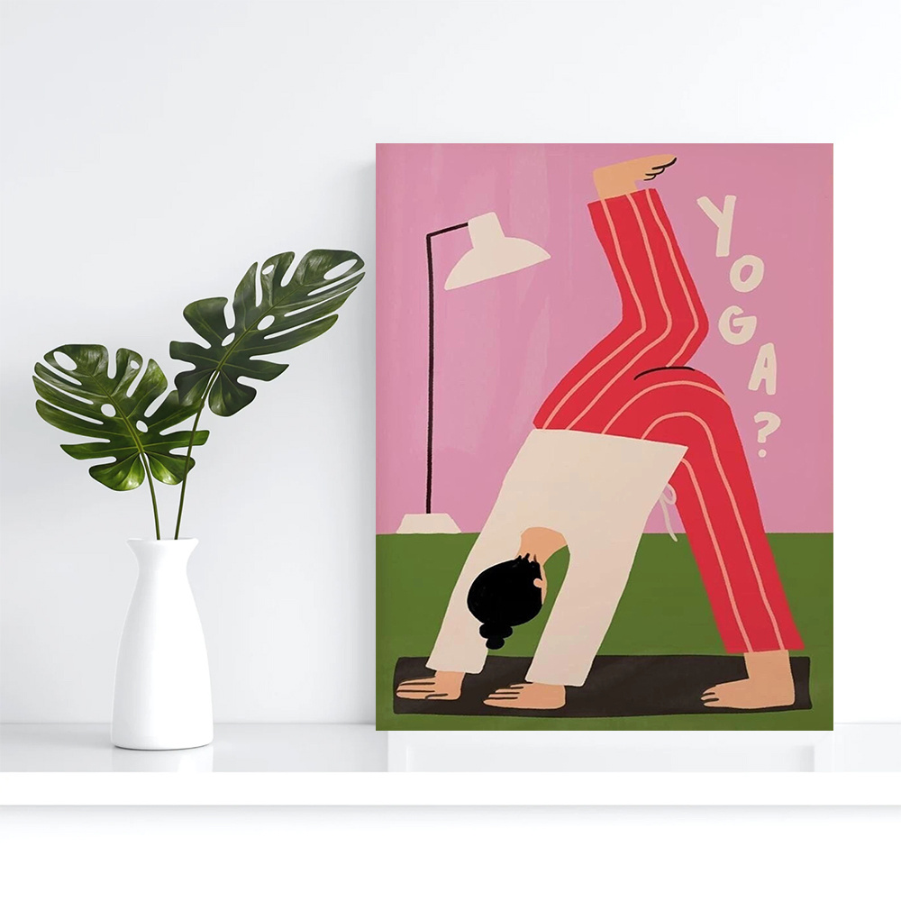 Stampa su tela Yoga Downward D - Home Gym Minimalist recensione e prezzo